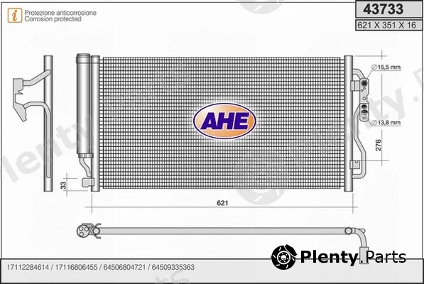 AHE 43733 — Condenser, air conditioning