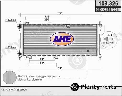 AHE 109.326 — Radiator, engine cooling