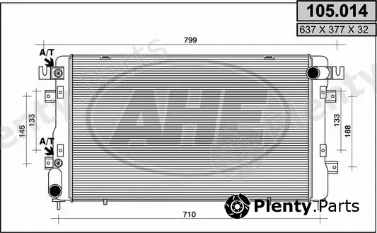 AHE 105.014 — Radiator, engine cooling