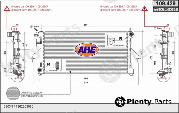 AHE 109.429 — Radiator, engine cooling