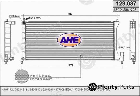 AHE 129.037 — Radiator, engine cooling