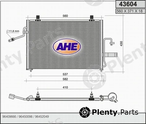 AHE 43604 — Condenser, air conditioning