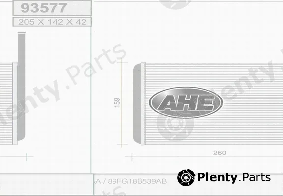 AHE 93577 — Heat Exchanger, interior heating