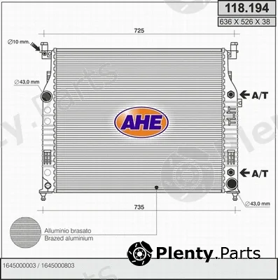 AHE 118.194 — Radiator, engine cooling