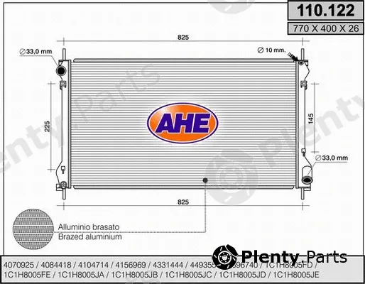 AHE 110.122 — Radiator, engine cooling