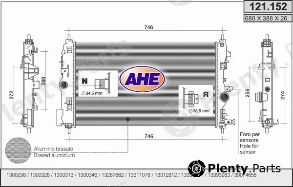 AHE 121.152 — Radiator, engine cooling