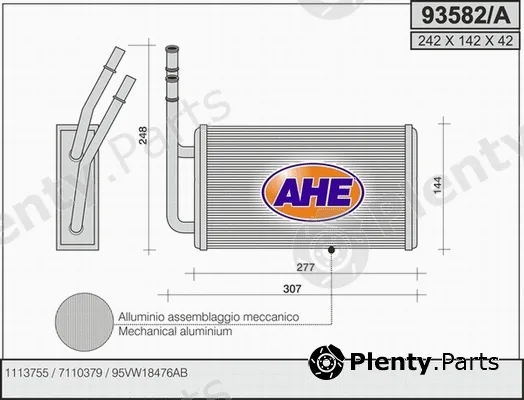 AHE 93582/A — Heat Exchanger, interior heating
