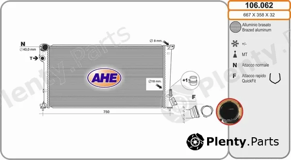 AHE 106.062 — Radiator, engine cooling