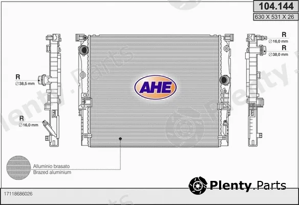 AHE 104.144 — Radiator, engine cooling