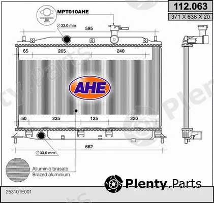 AHE 112.063 — Radiator, engine cooling
