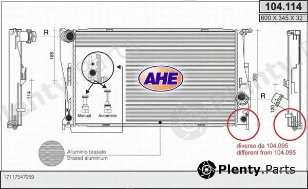 AHE 104.114 — Radiator, engine cooling