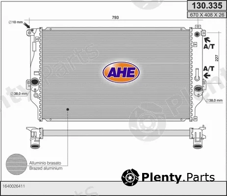 AHE 130.335 — Radiator, engine cooling