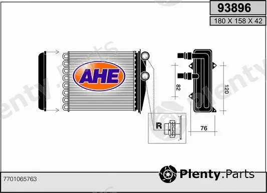 AHE 93896 — Heat Exchanger, interior heating