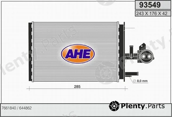 AHE 93549 — Heat Exchanger, interior heating