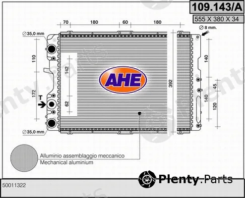 AHE 109.143/A — Radiator, engine cooling