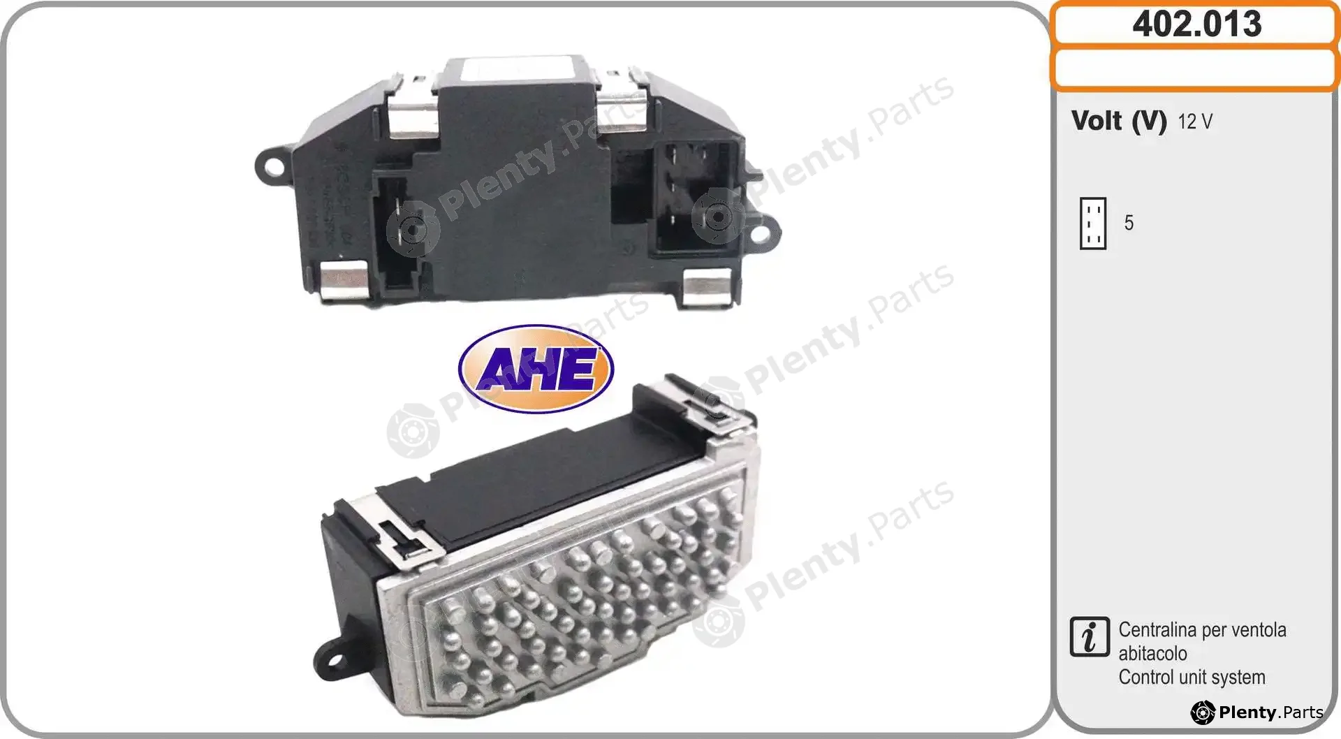 AHE 402.013 — Control Unit, electric fan (engine cooling)