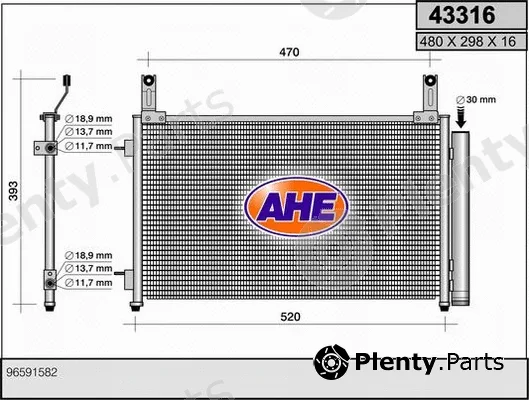 AHE 43316 — Condenser, air conditioning