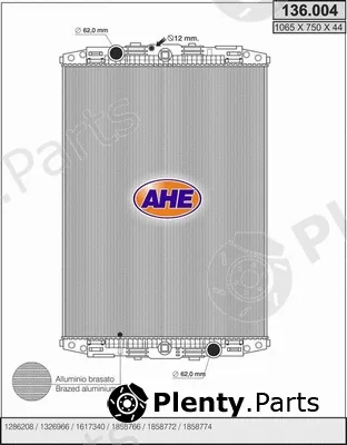 AHE 136.004 — Radiator, engine cooling