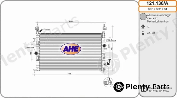 AHE 121.136 — Radiator, engine cooling