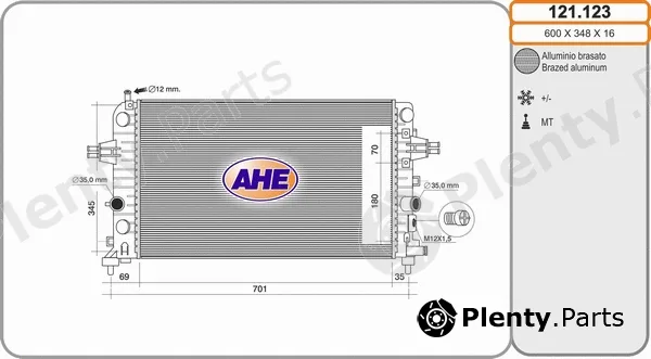 AHE 121.123 — Radiator, engine cooling