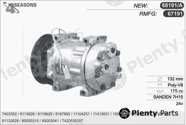 AHE 67191 — Compressor, air conditioning