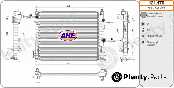 AHE 121.176 — Radiator, engine cooling