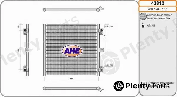 AHE 43812 — Condenser, air conditioning