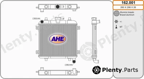 AHE 162.001 — Radiator, engine cooling