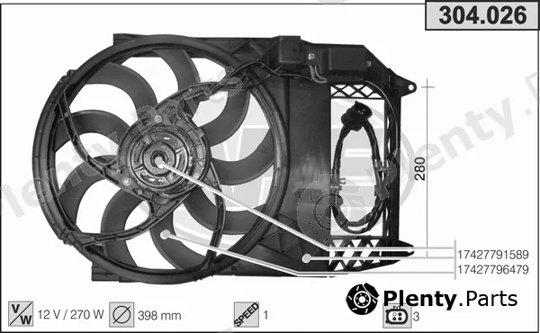 AHE 304.026 — Fan, engine cooling