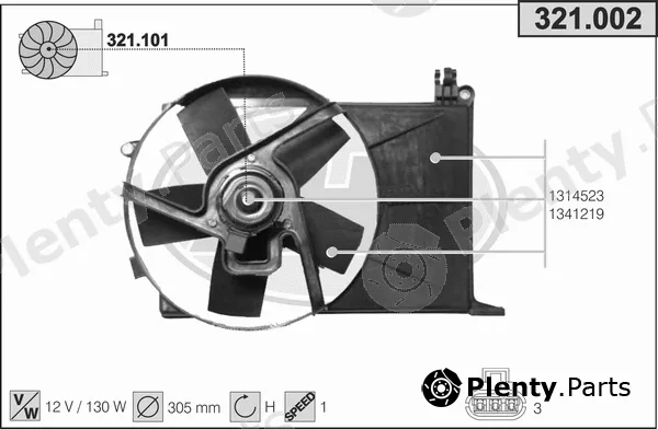 AHE 321.002 — Fan, engine cooling