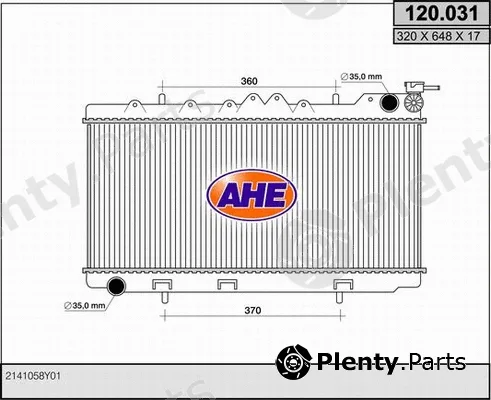 AHE 120.031 — Radiator, engine cooling