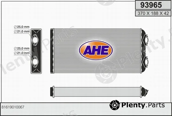 AHE 93965 — Heat Exchanger, interior heating