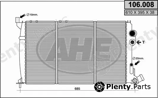AHE 106.008 — Radiator, engine cooling