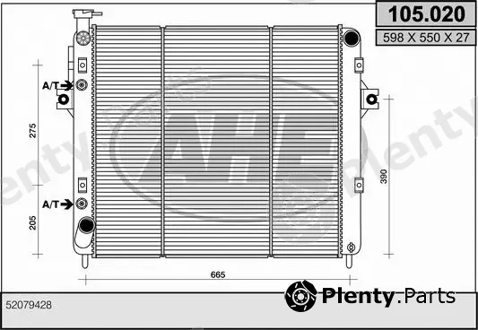AHE 105.020 — Radiator, engine cooling