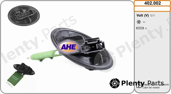 AHE 402.002 — Series resistor, electric motor (radiator fan)