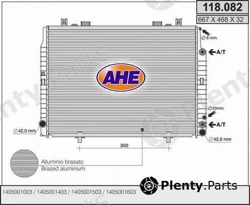 AHE 118.082 — Radiator, engine cooling