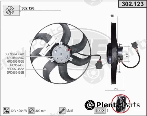 AHE 302.123 — Fan, engine cooling