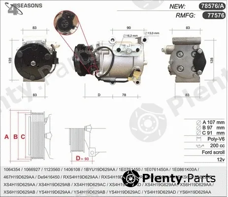AHE 78576/A — Compressor, air conditioning