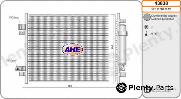 AHE 43838 — Condenser, air conditioning