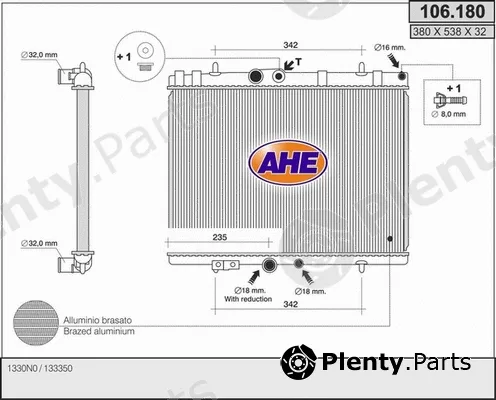 AHE 106.180 — Radiator, engine cooling
