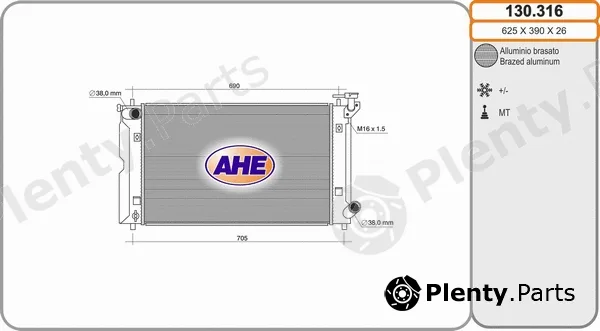AHE 130.316 — Radiator, engine cooling