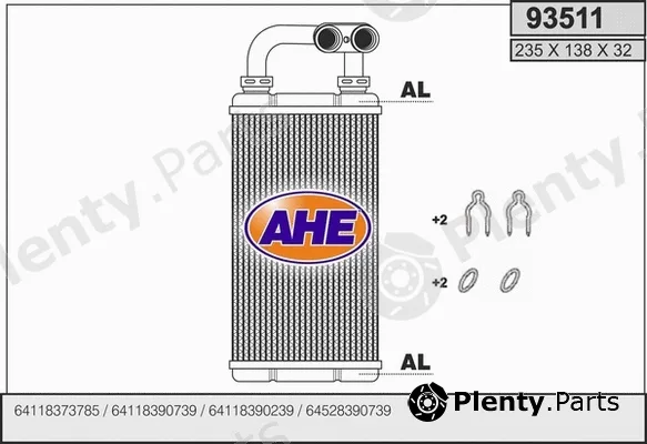 AHE 93511 — Heat Exchanger, interior heating