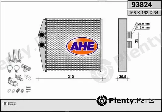 AHE 93824 — Heat Exchanger, interior heating