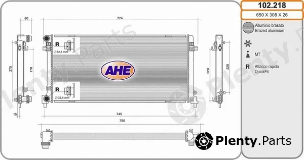 AHE 102.218 — Radiator, engine cooling