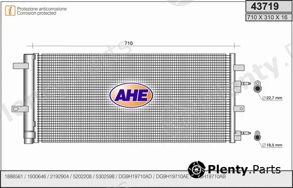 AHE 43719 — Condenser, air conditioning