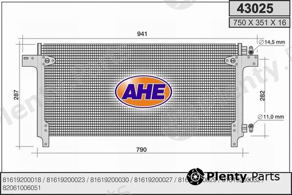 AHE 43025 — Condenser, air conditioning