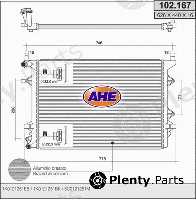 AHE 102.167 — Radiator, engine cooling