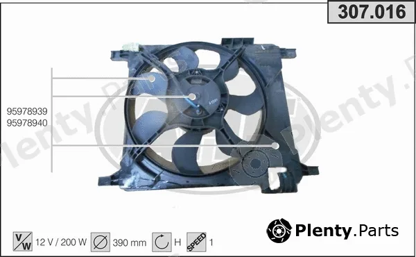 AHE 307.016 — Fan, engine cooling
