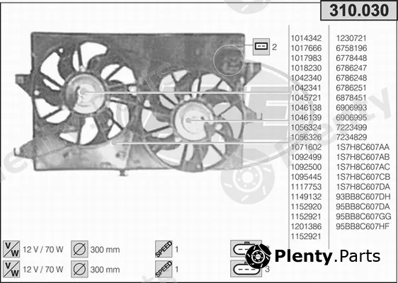AHE 310.030 — Fan, engine cooling