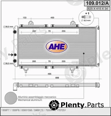 AHE 109.012/A — Radiator, engine cooling